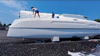 Seeing ALL Of Our Catamaran For The FIRST TIME!! (MJ Sailing – Ep 340)