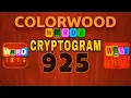 COLORWOOD WORDS CRYPTOGRAM level 925