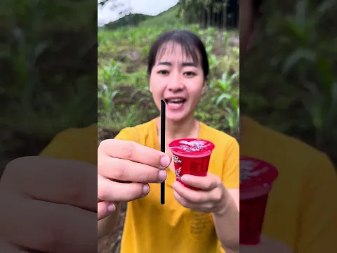 You must have a straw before drinking a soft drink #bushcraft #survival #shorts