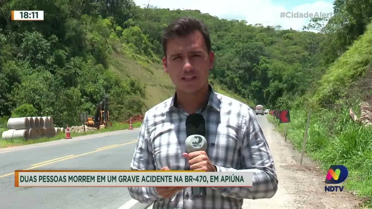 Duas pessoas morrem em um grave acidente na br-470, em Apiúna