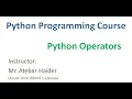 Python Operators Identity Operator in Python Membership Operator in Python
