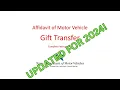Texas Affidavit of Motor Vehicle Gift Transfer - Give your car to a family member and only pay 10