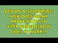DevOps SysAdmins How does nginx proxy https to http website how does it work 2 Solutions