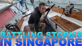 Battling Storms Near Massive Cargo Ships in Singapore and Cruising the Southern and Western Islands