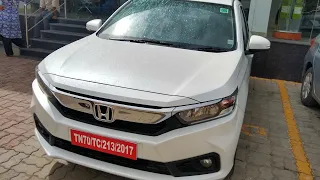 all new honda amaze vx top spec variant orchid pearl white color 
