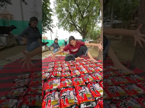 100 Packets Korean Noodles on my birthday😱#shorts #vlog #cooking
