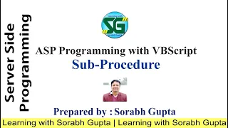 Sub-Procedure in ASP using VBScript Example