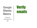 Basics RegEx Verify Email