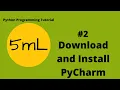 5mL - Download and Install PyCharm IDE Tutorial Python Programming HINDI
