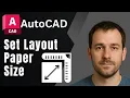How to Set the Paper Size for a Layout in AutoCAD 2025 Tutorial
