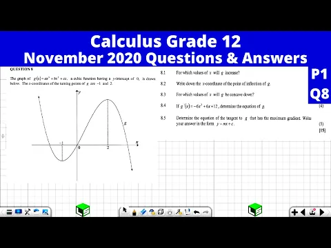 Download MP3 Calculus Grade 12: Cubic Functions Grade 12: November 2020 Past Exam Answers [P1 Q8 DBE]