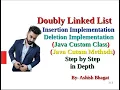 Data Structure and Algorithms Doubly Linked List using Java Programming Custom Implementation