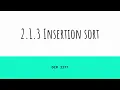 Insertion Sort - OCR J277 2 1 3