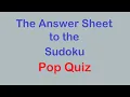Sudoku Primer 223 - Answer Sheet to the Pop Quiz in 222