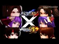 KOF XV - STANCE COMPARISON of TEAM SUPER HEROINE with KOF XIV
