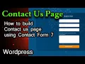 How to build contact us page in wordpress website