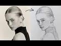 Draw ANY FACE from 0 to 100 in 7 Minutes using LOOMIS METHOD