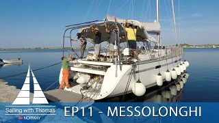 Sailing in Greece visiting Messolonghi, mounting new cockpit arch, and visiting Norway – SwT 11