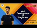 Web Development Course For Beginners Lecture 10 Create A Service Page With HTML CSS Web Tech