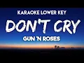 Download Lagu Don't Cry - Gun 'N Roses Karaoke Lower Key -3