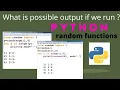 Random in Python - MCQ Question on Random