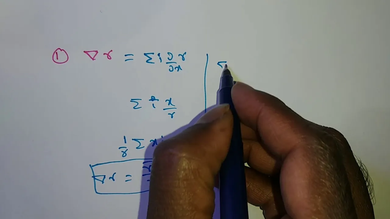 Gradient of f(r) problems/del r/del logr/ problems on del