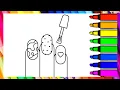 Nail Beauty Coloring Page for Kids