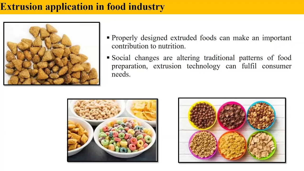 Outline Video Lecture-4: Extrusion applications in food industry & characteristics of extruded products