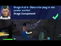 Place the plug in the power socket Fortnite