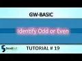 ODD OR EVEN GW Basic Tutorial 19