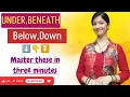 Under vs Beneath vs Below vs Down Difference Explained in Simple Hinglish English Grammar Lesson