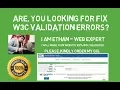 Fix W3C Validation Errors Instant W3C Support