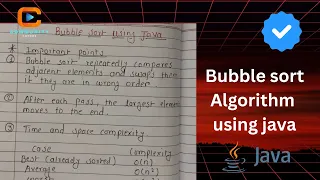 Bubble Sort Algorithm Using Java Java Tutorial DSA With Java Bubble Sort Explained