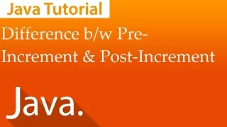 Java Tutorial Difference Pre-increment and Post-increment