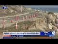 Road leading to popular Malibu beach still closed due to erosion caused by high surf