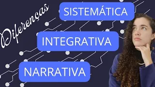 Diferenças entre revisão sistemática, integrativa e narrativa.