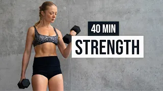 40 MIN FULL BODY WORKOUT for Strength - do it in the Gym or Home