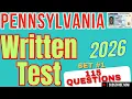 Pennsylvania DMV Written Test 2026 115 Questions and answers -