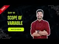 Hello Python Day-41 Scope of Variable in Python