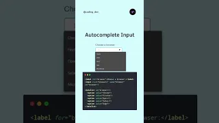 Autocomplete Input using Pure HTML