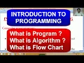 COMPUTER PROGRAMMING What is Program Algorithm Flow Chart Computer Programming