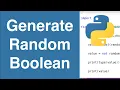 Generate A Random Boolean Python Example