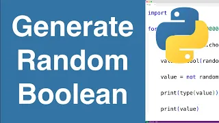 Generate A Random Boolean Python Example
