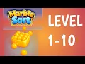 Marble Sort Level 1-10 Solution Walkthrough