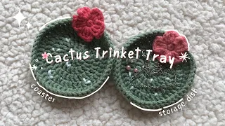 How to crochet cactus as a coaster or trinket tray