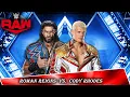 Roman Reigns vs Cody Rhodes WWE Aug 18 2022