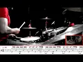 Deftones - Change - Drum cover (with scrolling drum score)