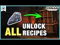 Unlock ALL Library Recipes Fragments of Power - Guide Conan Exiles