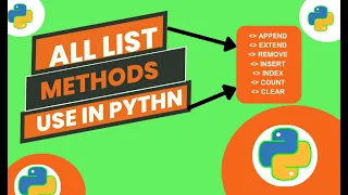 All List Methods Used In Python For Beginners append extend insert