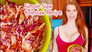 Simple Slaw Coleslaw Recipe How to Make Ruby Day Cooking